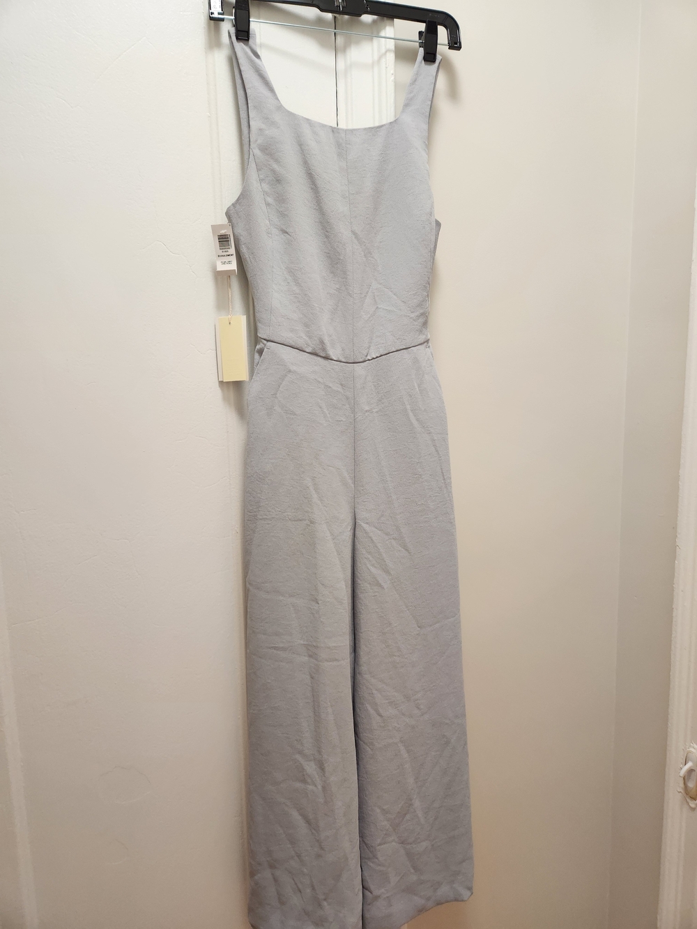 Wilfred Light Gray Sleeveless Wide-Leg Jumpsuit